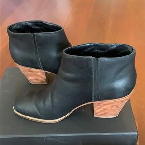 Rachel Comey Black Leather Mars Ankle Boots, Sz 9